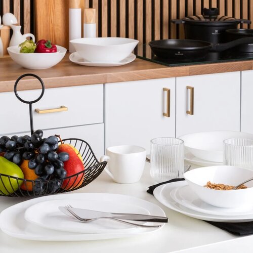 Altom servirni krožnik iz opalnega stekla White harmony 35,5 x 26 cm