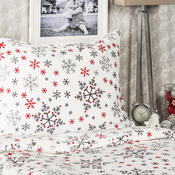 4Home Pościel mikroflanela Snowflakes, 160 x 200 cm, 70 x 80 cm