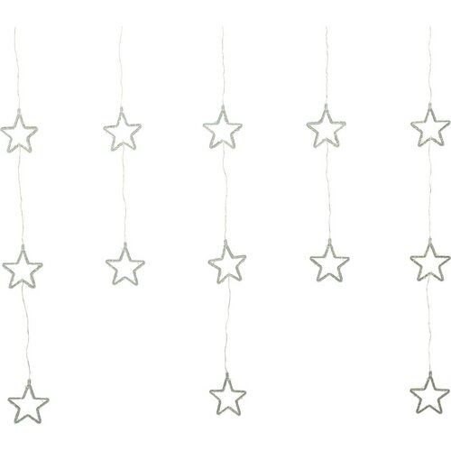 Perdea luminoasă pentru exterior Stars, 120x120cm,LED, alb rece, temporizator, 8 funcții