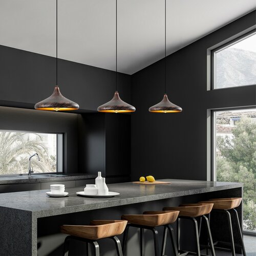 Lampa wisząca Barek - 11546, czarny/miedziany