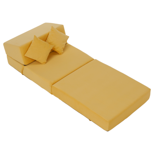 Skladacie kreslo/matrace PELOS, žltá