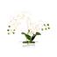 Sztuczny storczyk w misce 14 kwiatów, 45 cm, biały