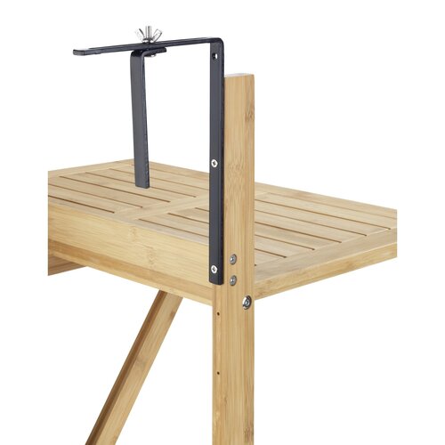 Wenko Závesný balkónový stolík z bambusu Waikiki, 64 x  44 x 65 cm