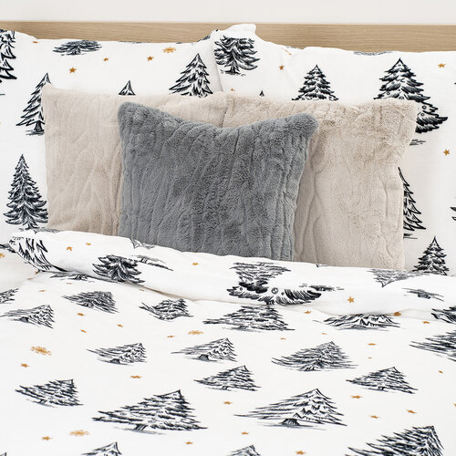 4Home Bettwäsche Mikroflanell Frosted Trees, 140 x 220 cm, 70 x 90 cm