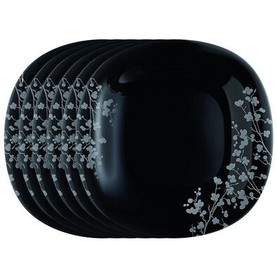 Luminarc Ombrelle sekélytányér készlet, 27 cm 6 db, fekete