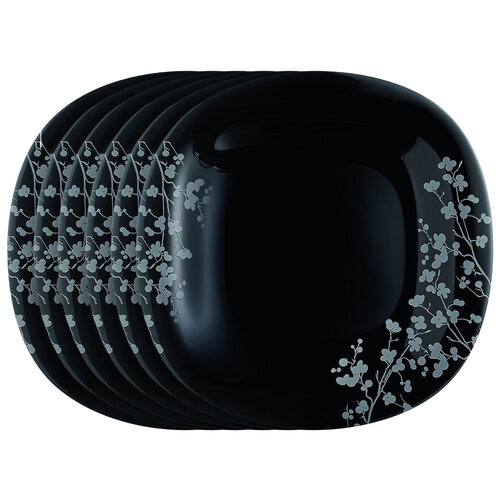 Set farfurii întinse Luminarc Ombrelle 27 cm,6 buc., negru