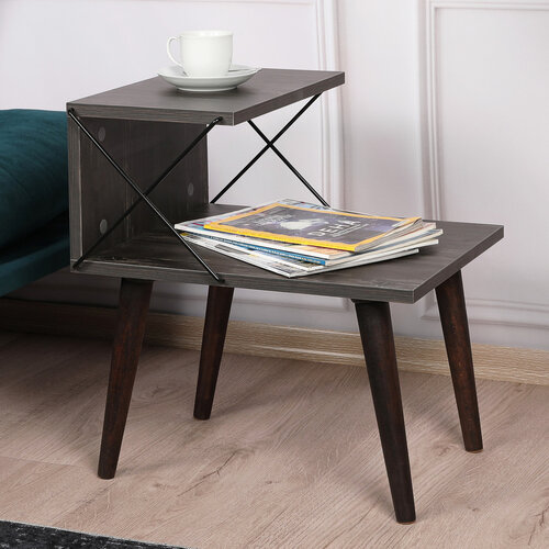 Nachttisch Cross Dark Brown