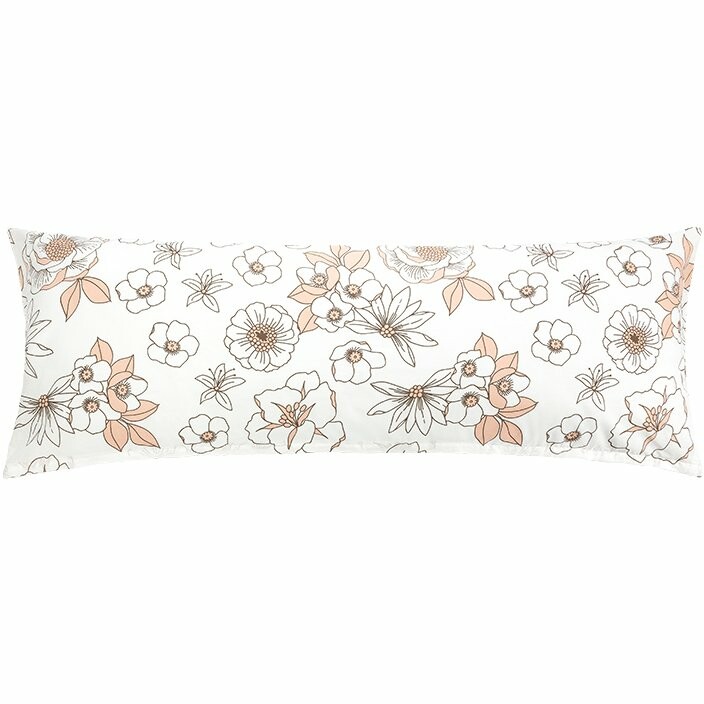 Bellatex Obliečka na relaxačný vankúš Kvet lososová, 50 x 145 cm