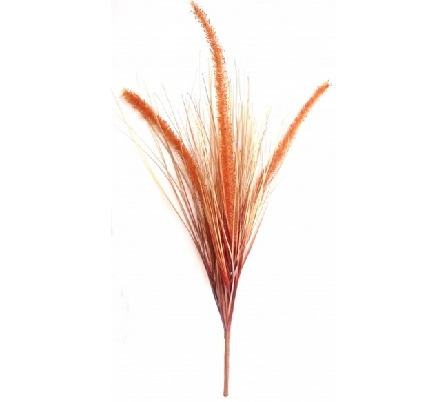 Umelá kytica trávy oranžová