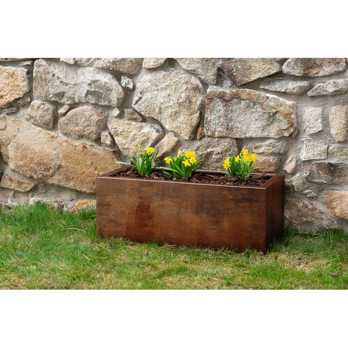 Ghiveci de grădină Line 40 x 90 x 30 cm, corten CORGARDEN 1005