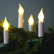 Flamen biely svetelný reťazec, 16 LED žiaroviek,predĺženie