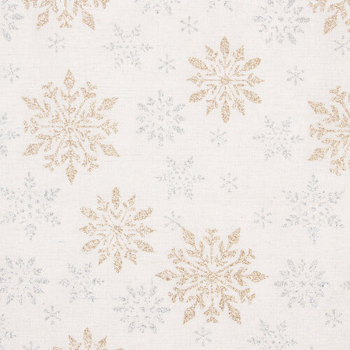 Dekorativní látka Big snowflakes, 28 x 270 cm