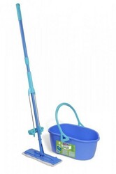 Sada kbelík a mop Quickmax se samoždímacím systéme, modrá