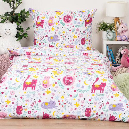 4Home Gyermek pamut ágynemű Playful Paws, 140 x 200 cm, 70 x 90 cm