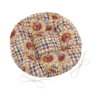 Bellatex EMA sedežna blazina okrogla prešitaSunflower , 40 cm