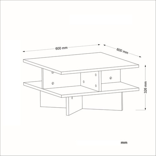 Konferenční stolek Hamton White and Walnut