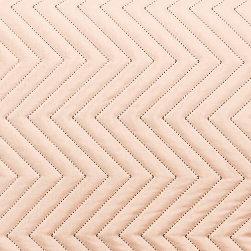 4Home Tagesdecke Doubleface Hellbraun/Braun, 140 x 240 cm, 1 Stück 40 x 40 cm