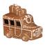 Weihnachtsdekoration: Lebkuchen-Auto mit LED-Beleuchtung, Keramik, 13 cm