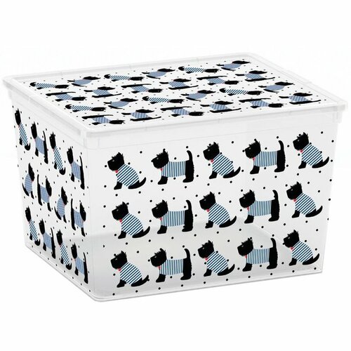 KIS Dekorační úložný box C-Box Style CUBE Cute Animals, 27 l