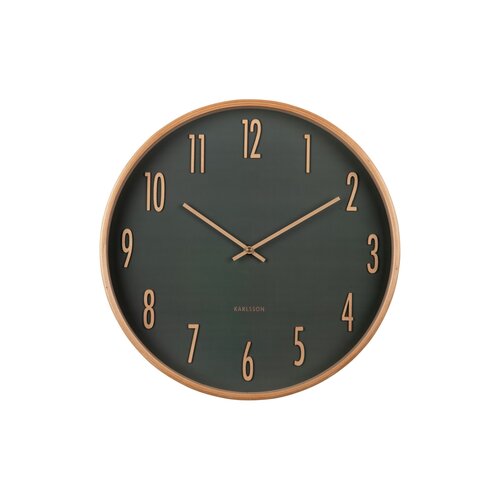 Karlsson 5996GR designové nástěnné hodiny zelená, pr. 40 cm