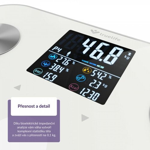 TrueLife FitScale W6 BT waga osobista z Bluetooth,biała