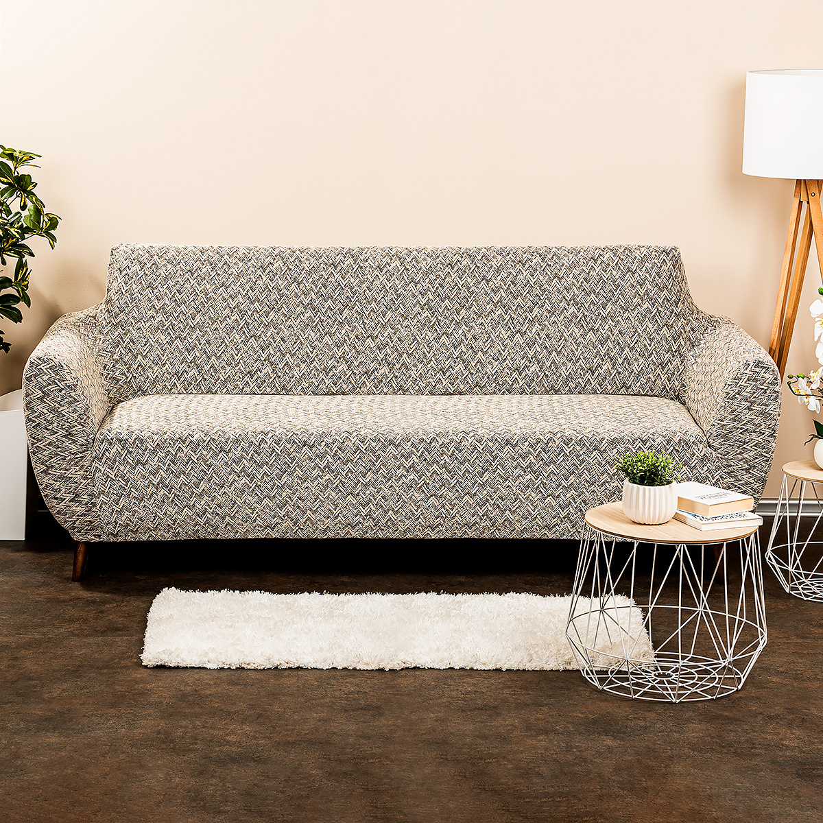 Poza Husa multielastica 4Home Comfort Plus pentru canapea, bej, 180 - 220 cm