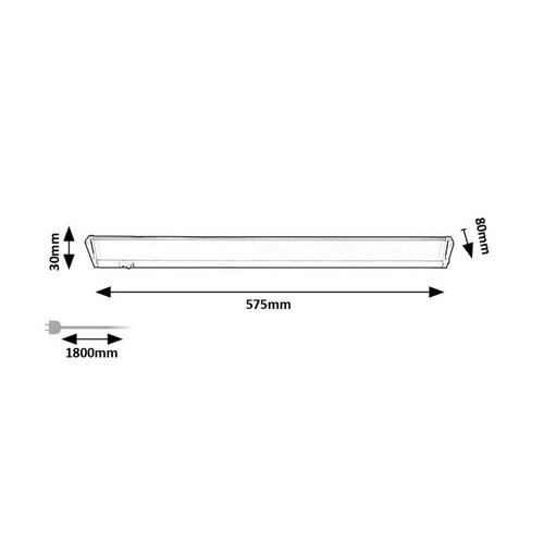 Rabalux 78060 LED oświetlenie nadblatowe 2, 57,5 cm, srebrny