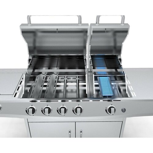 Gazowy grill ze stali nierdzewnej z bocznympalnikiem na podczerwień, Lincoln