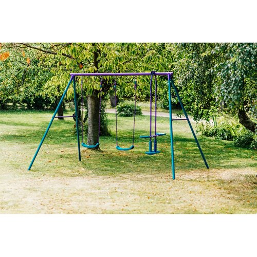 Plum Set de trei leagăne cu construcție metalică ,268 x 178 x 183 cm