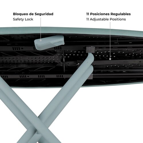 Rolser Žehlící prkno K-Surf Salvia Tube 130 x 37 cm, zelená