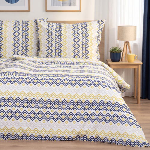 4Home Постільна білизна з крепу Nordic Rhythm, 220 × 200 см, 2 шт. 70 × 90 см