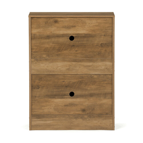 Výklopný botník se 2 přihrádkami COMPACT Elm, dekor jilm