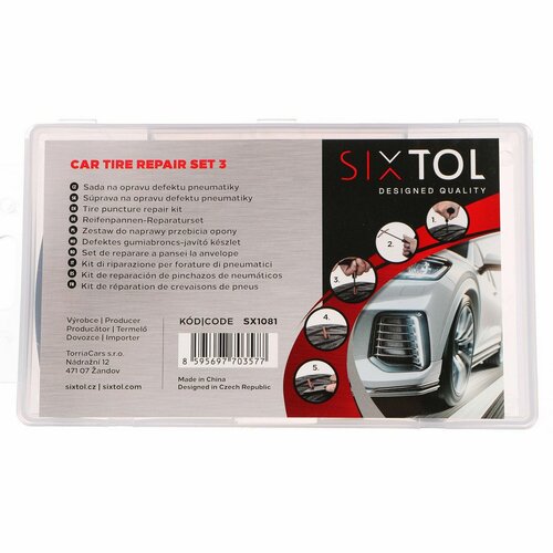 Sixtol Komplet za popravilo pnevmatik CAR TIREREPAIR SET 3, 13 kosov