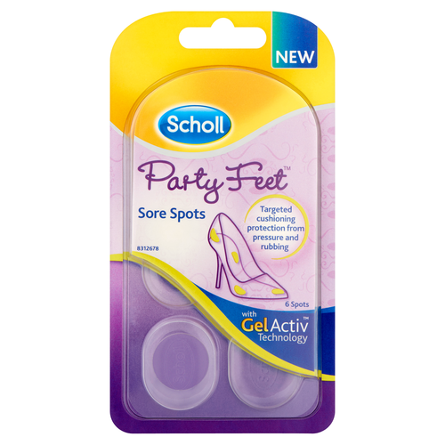 Scholl párnácskák érzékeny testrészekre PartyFeet, 6 db
