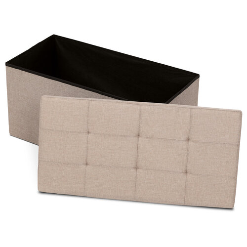 Stolec s prostorom za shranjevanje, krem, 76 x 37x 37 cm