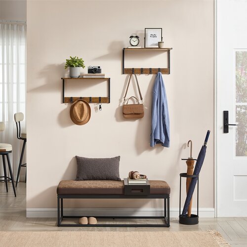 Set de rafturi de perete E1083 OLW, lemn vechi, 2 buc.