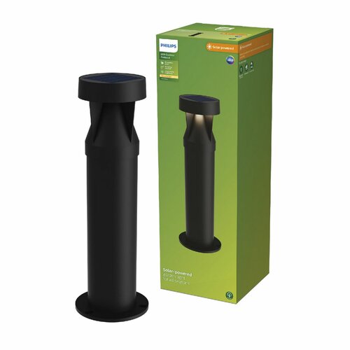 Philips Avery vonkajšie solárne stĺpikové LED svietidlo čierna, 1,8 W, 200 lm, 2700 K