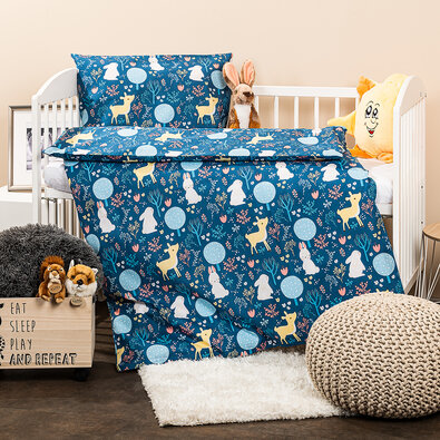 4Home Бавовняна постільна білизна для дитячого ліжечка Nordic Woodland, 100 x 135 см, 40 x 60 см