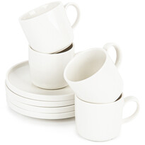 Mäser VADA porceláncsésze készlet csészealjjal, 200 ml, 4 db Mäser VADA porceláncsésze készlet csészealjjal, 200 ml, 4 db