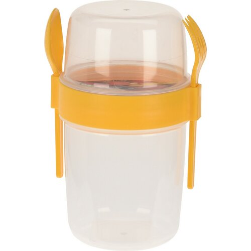 EH Salátástál evőeszközzel, 1100 ml, műanyag, színes