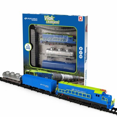 Rappa Tren de marfă PKP cu vagoane și șine