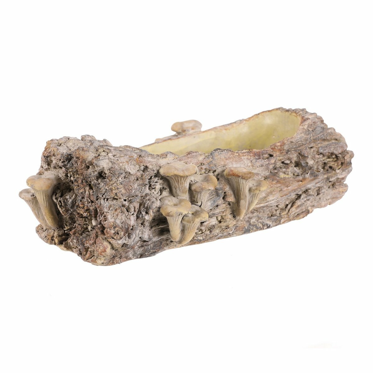 Opakowanie betonowe - skrzynka, drewno z grzybami,36 x 18 x 13 cm, brązowe
