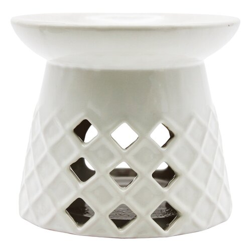 Home Elements Aromalampa Rombo, bela, v. 10 cm
