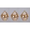 Set mit 3 LED-Weihnachtskugeln „Organic Ball“, goldfarben