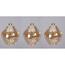 Set mit 3 LED-Weihnachtskugeln „Organic Ball“, goldfarben