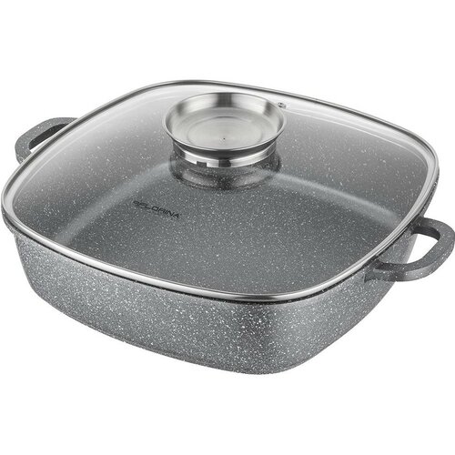 Florina Aluminiowa brytfanna z pokrywką aromatyzującą Lava 3,5 l, 28 × 28 × 7,5 cm