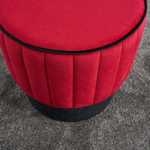 Taburet Rose Pouf Roșu