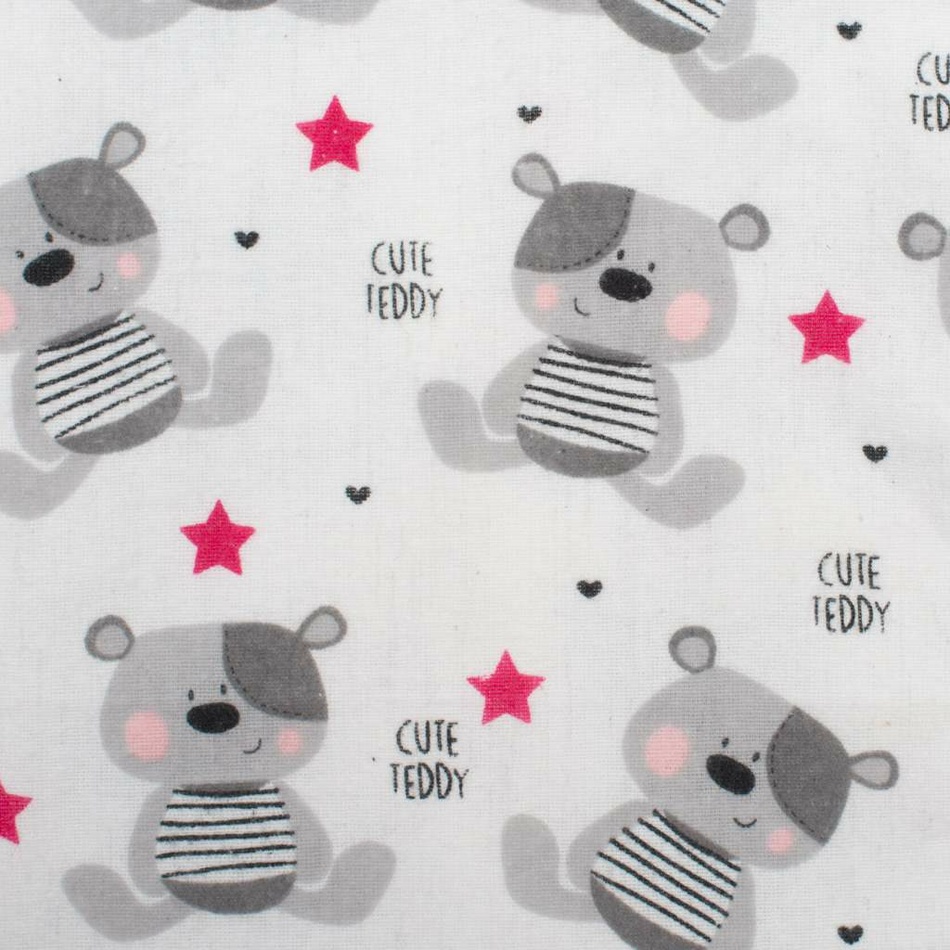 New Baby Cute Teddy vízálló flanel alátét rózsaszín, 57 x 47 cm termék 2. képe