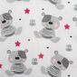 New Baby Nepromokavá flanelová podložka Cute Teddy růžová, 57 x 47 cm
