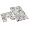 Bellatex Badteppich-Set Ornament 3D, 60 x 100 cm, 60 x 50 cm